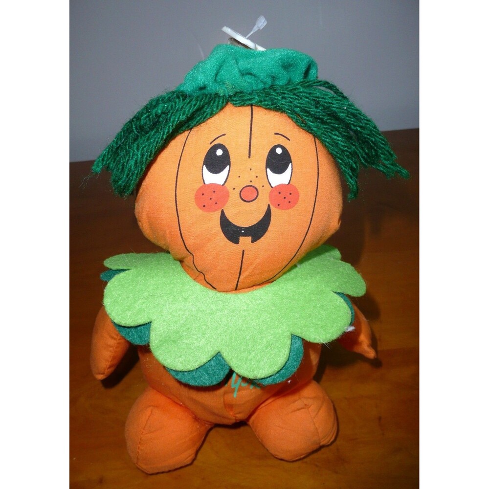 Halloween My “LIL” Pumpkin Orange Green Smiling Creative Concepts 7 Inch Plush